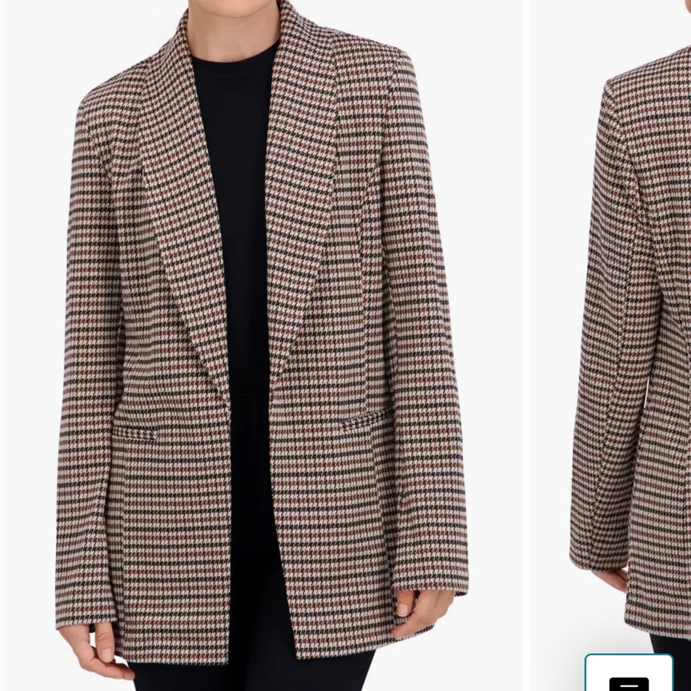 Ookie & Lala Plaid Shawl Collar Blazer
